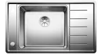 BLANCO ANDANO XL 6 S-IF Compact stal polerowana lewa, korek auto., InFino, odsączarka stalowa