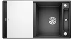 BLANCO AXIA III 5 S Silgranit antracyt odwracalny, korek auto., InFino, deska szkło białe