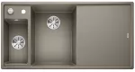 BLANCO AXIA III 6 S Silgranit tartufo lewa, korek auto., InFino, deska szkło białe, odsączarka stalowa