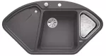 BLANCO DELTA II Silgranit szarość skały narożny, korek auto., InFino, odsączarka stalowa