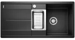 BLANCO METRA 6 S-F Silgranit czarny odwracalny, korek auto., odsączarka stalowa