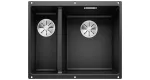 BLANCO SUBLINE 340/160-U Silgranit czarny, prawa, InFino