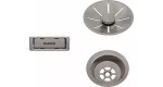 BLANCO Zestaw elementów stalowych w kolorze satin platinum, do armatury przelewowo-odpływowej InFino, do jednej komory