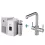 InSinkErator Komplet HOT Bateria 4W1L stal szczotkowana + chłodziarka, zbiornik i filtr
