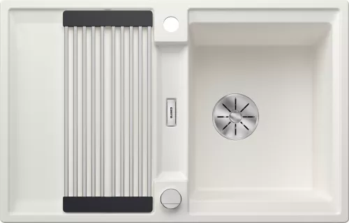 BLANCO ADIRA 45 S-F Silgranit biały odwracalny, korek auto., InFino, mata stalowa składana