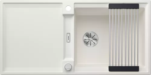 BLANCO ADIRA XL 6 S Silgranit biały odwracalny, korek auto., InFino, mata stalowa składana