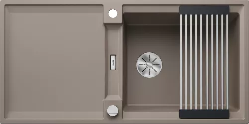 BLANCO ADIRA XL 6 S Silgranit tartufo odwracalny, korek auto., InFino, mata stalowa składana