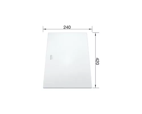 BLANCO Deska szklana biała, 420x240, [CLARON, ZEROX] - WYPRZEDAŻ EKSPOZYCJI