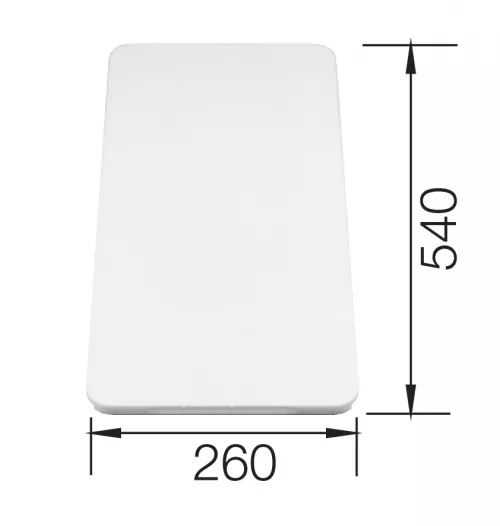 BLANCO Deska z tworzywa biała, 540x260, [DALAGO, CLASSIC 5S, 6S, 8S Silgranit]