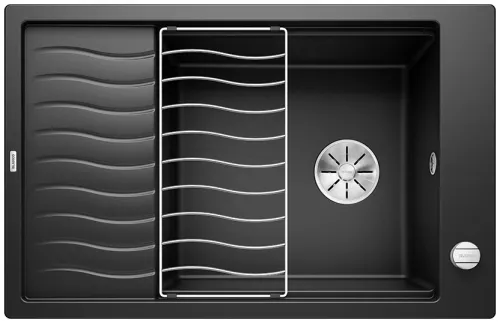 BLANCO ELON XL 6 S Silgranit czarny odwracalny, korek auto., InFino, kratka ociekowa