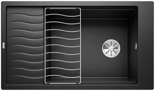 BLANCO ELON XL 8 S Silgranit czarny odwracalny, InFino, kratka ociekowa