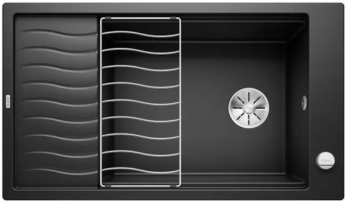 BLANCO ELON XL 8 S Silgranit czarny odwracalny, korek auto., InFino, kratka ociekowa