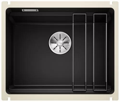 BLANCO ETAGON 500-U Ceramika PuraPlus czarny, InFino, szyny