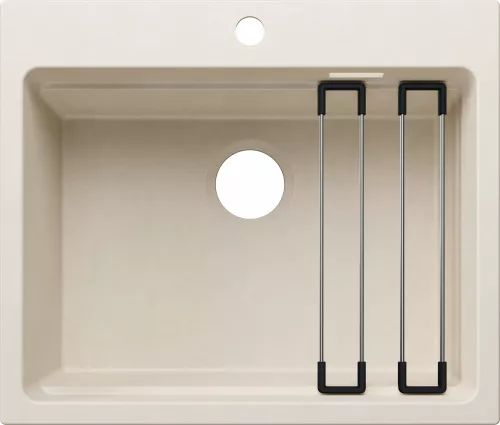 BLANCO ETAGON 6 Silgranit delikatny biały, bez armatury, szyny