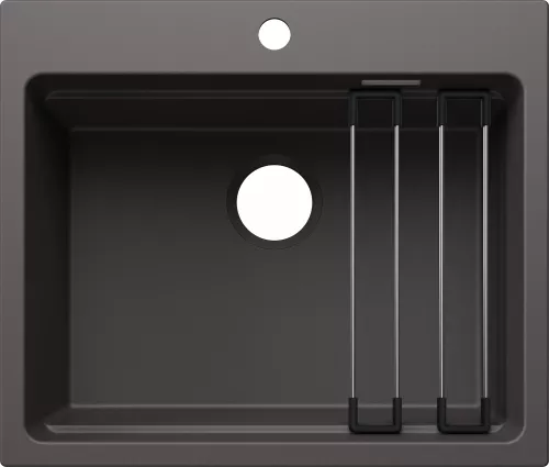 BLANCO ETAGON 6 Silgranit szarość skały, bez armatury, szyny