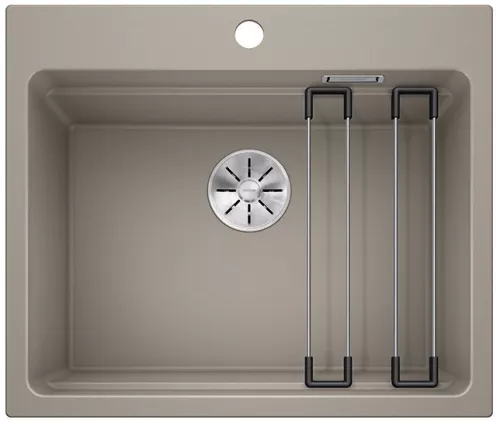 BLANCO ETAGON 6 Silgranit tartufo, InFino, szyny