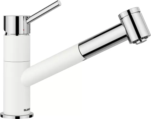 BLANCO KANO-S Vario Silgranit-Look biały/chrom