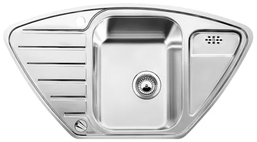 BLANCO LANTOS 9 E-IF stal szczotkowana narożny, korek auto.