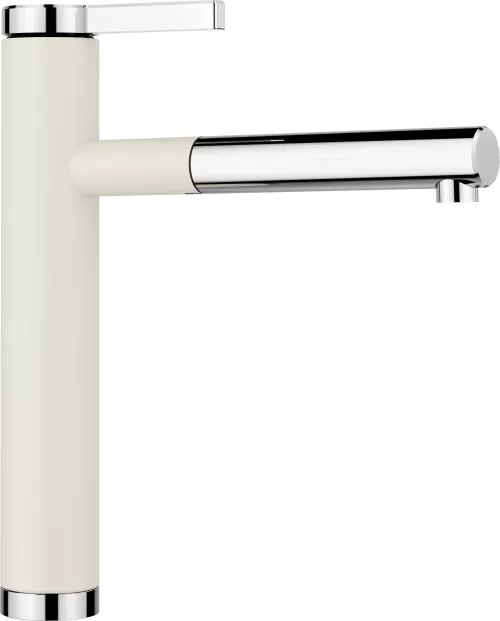 BLANCO LINEE-S Silgranit-Look delikatny biały/chrom