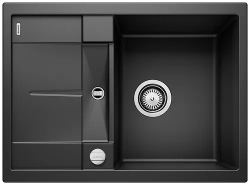 BLANCO METRA 45 S Compact Silgranit czarny odwracalny, korek auto.