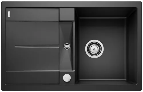 BLANCO METRA 45 S Silgranit czarny odwracalny, korek auto.