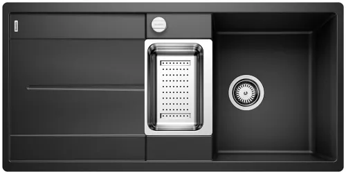 BLANCO METRA 6 S-F Silgranit czarny odwracalny, korek auto., odsączarka stalowa