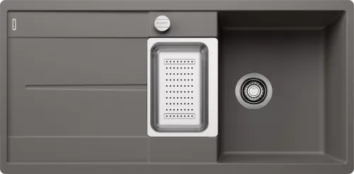 BLANCO METRA 6 S-F Silgranit wulkaniczny szary odwracalny, korek auto., odsączarka stalowa