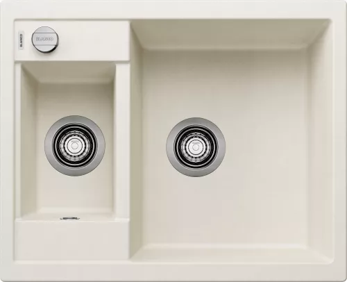 BLANCO METRA 6 Silgranit delikatny biały odwracalny, korek auto.