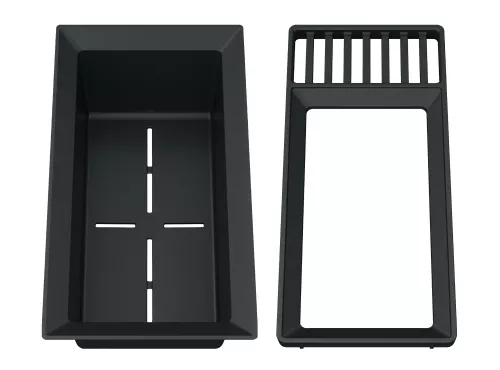 BLANCO Ociekacz z tworzywa 2 w 1, rama + odsączarka w kolorze czarnym 