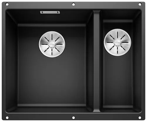 BLANCO SUBLINE 340/160-U Silgranit czarny, lewa, InFino