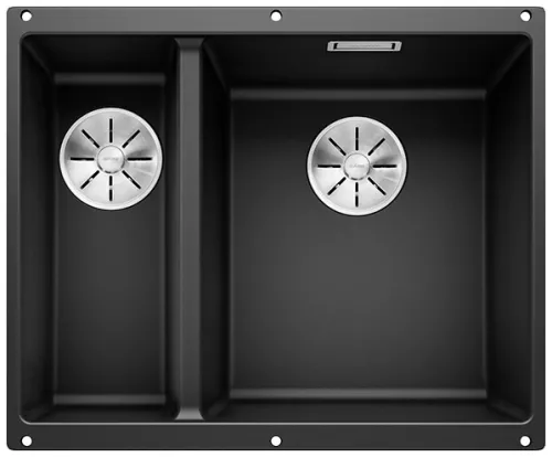 BLANCO SUBLINE 340/160-U Silgranit czarny, prawa, InFino