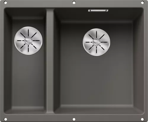 BLANCO SUBLINE 340/160-U Silgranit wulkaniczny szary prawa, InFino