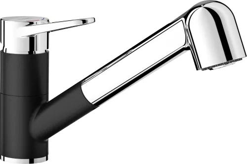 BLANCO WEGA-S II Silgranit-Look czarny/chrom