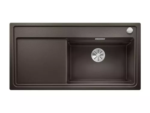 BLANCO ZENAR XL 6 S SteamerPlus Silgranit kawowy prawa, korek auto., InFino, deska jesionowa, GN1/2, GN1/3