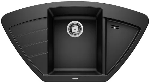 BLANCO ZIA 9 E Silgranit czarny narożny