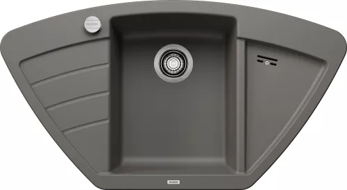 BLANCO ZIA 9 E Silgranit wulkaniczny szary narożny, korek auto.